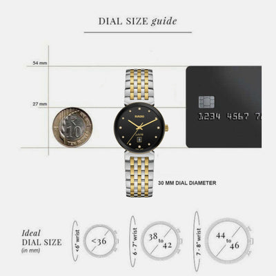 Florence Women Quartz Black Dial Analog Stainless Steel Watch R48913743