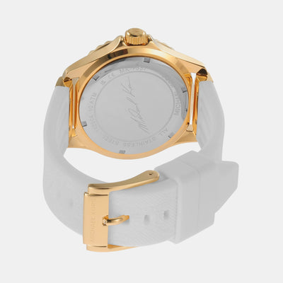 Everest Women Quartz Gold Dial Analog Silicone Watch MK7357