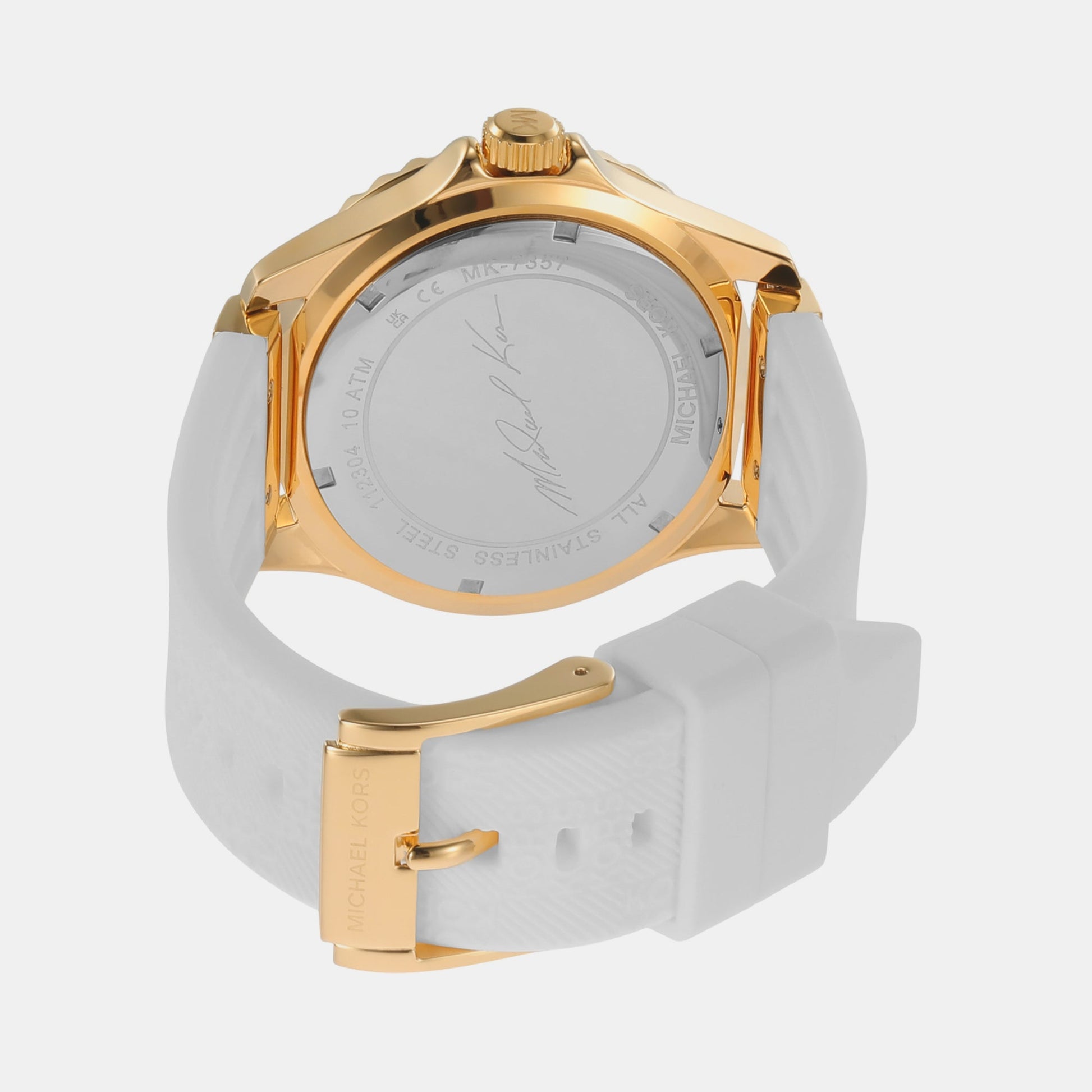 Everest Women Quartz Gold Dial Analog Silicone Watch MK7357