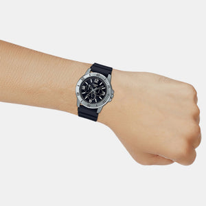 Enticer Men Quartz Black Dial Chronograph Resin Watch A2143