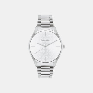 Ck Iconic Unisex Quartz Silver Dial Analog Stainless Steel Watch 25200168
