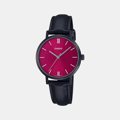 Enticer Women Quartz Pink Dial Analog Leather Watch A2003