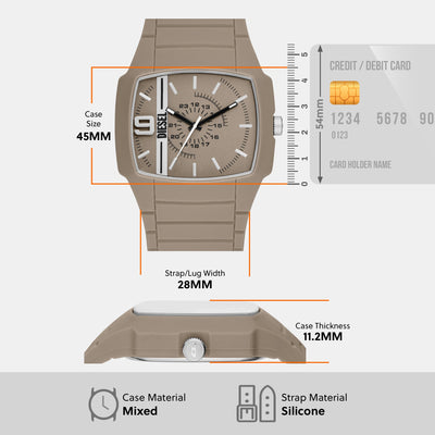 Cliffhanger 2.0 Men Quartz Beige Dial Analog Silicone Watch DZ2167