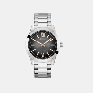 Crescent Men Quartz Grey Dial Analog Stainless Steel Watch GW0574G1