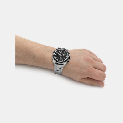Energy Men Quartz Black Dial Chronograph Stainless Steel Watch 1513971