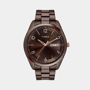 Classics Men Quartz Brown Dial Analog Stainless Steel Watch TWTG10406