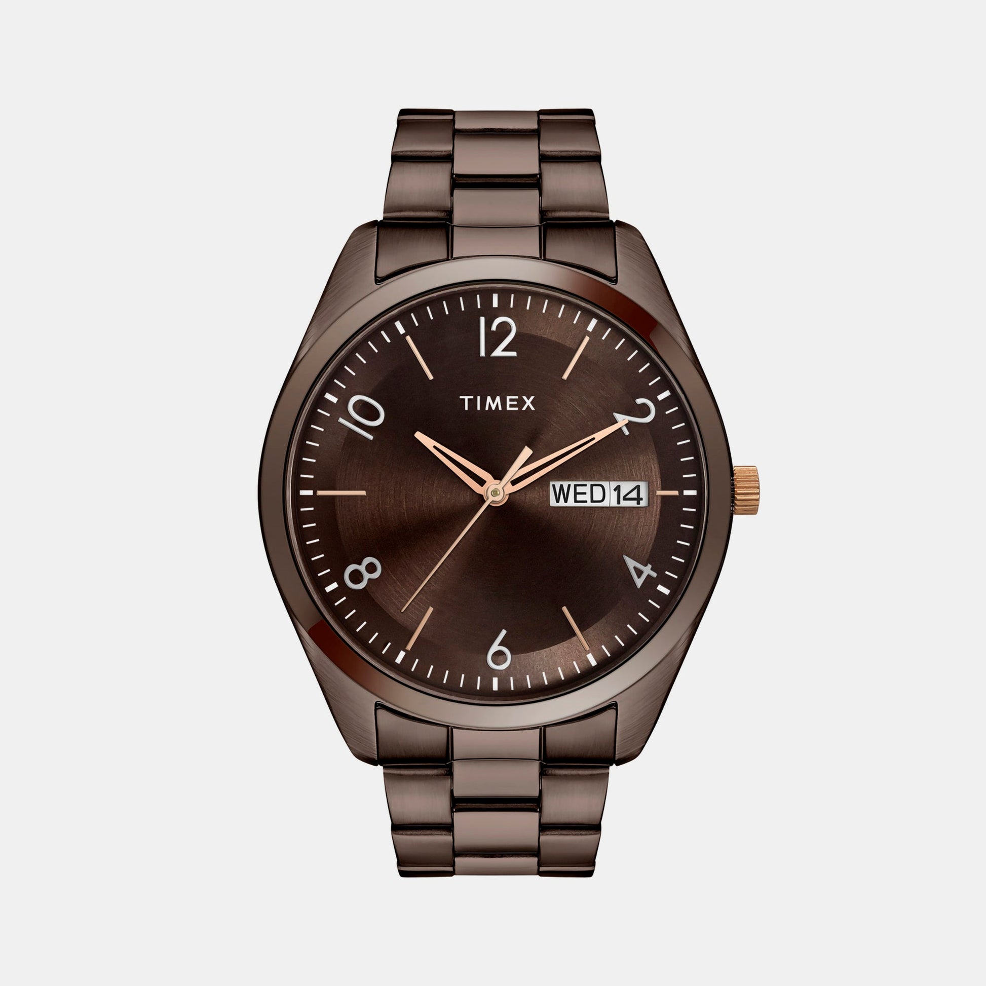 Classics Men Quartz Brown Dial Analog Stainless Steel Watch TWTG10406