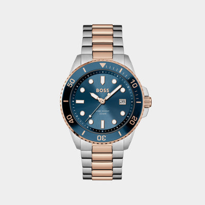 Ace Men Quartz Blue Dial Analog Stainless Steel Watch 1514012