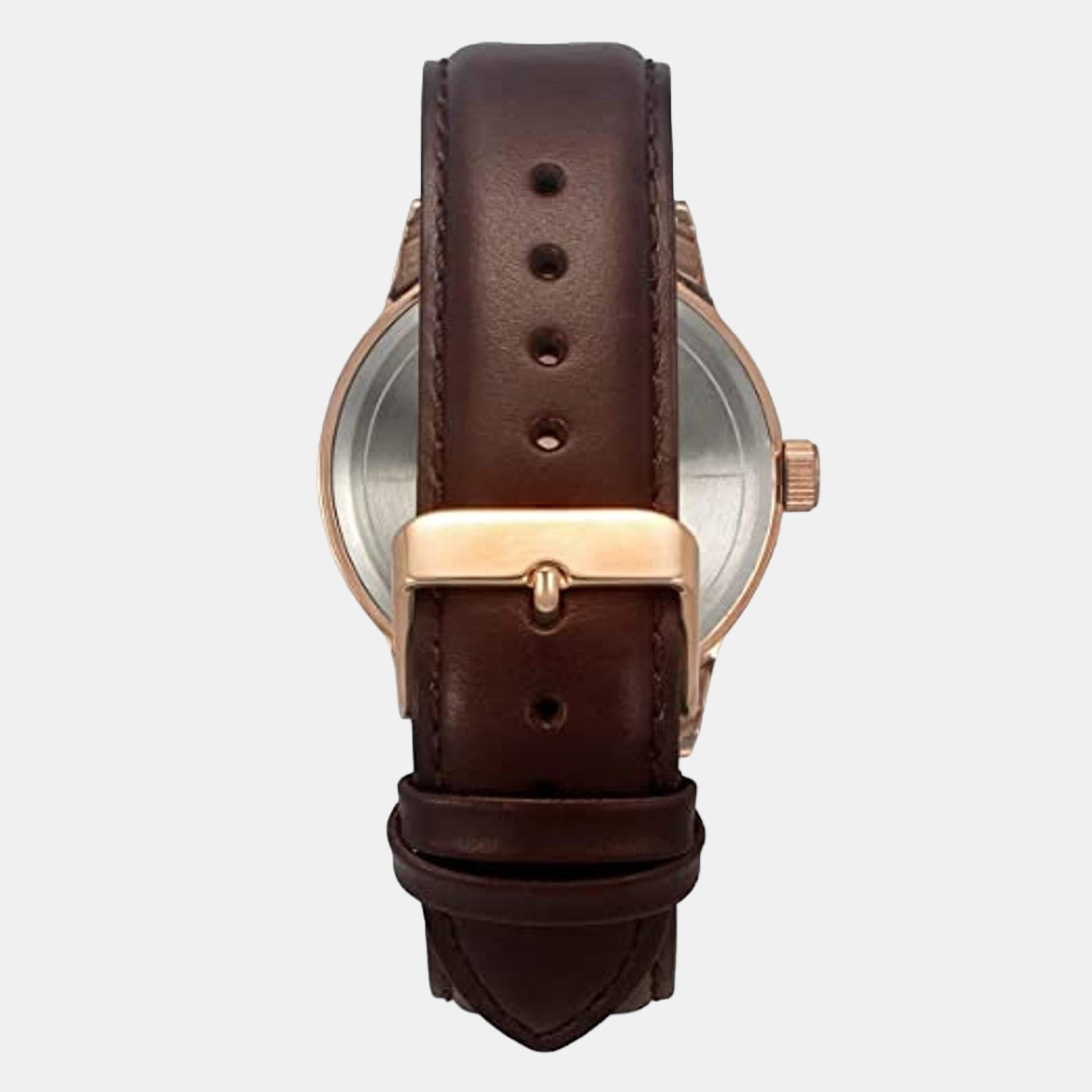 Fashion Men Quartz White Dial Multi-Function Leather Watch TWEG19908