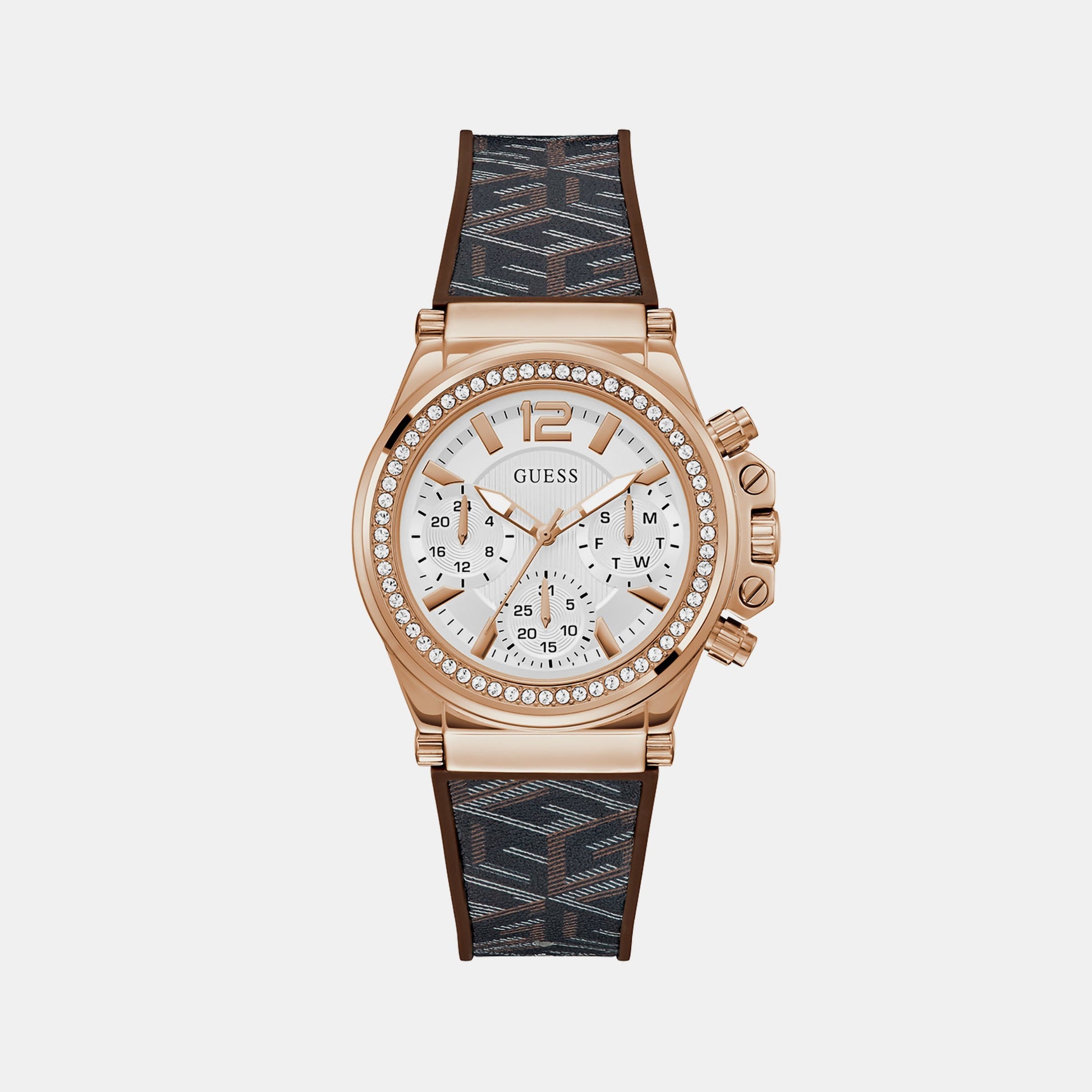 Charisma Women Quartz White Dial Chronograph Silicone Watch GW0621L5