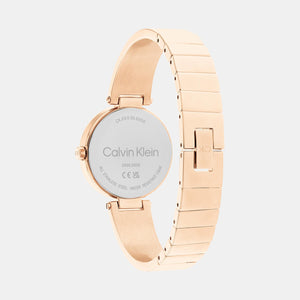 Ck Elevated Women Quartz Gold Dial Analog Stainless Steel Watch 25200308