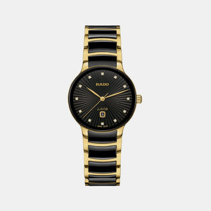 Centrix Women Quartz Black Dial Analog Ceramic Watch R30025742