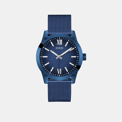 Guess Dress Men Quartz Blue Dial Analog Stainless Steel Watch GW0629G3