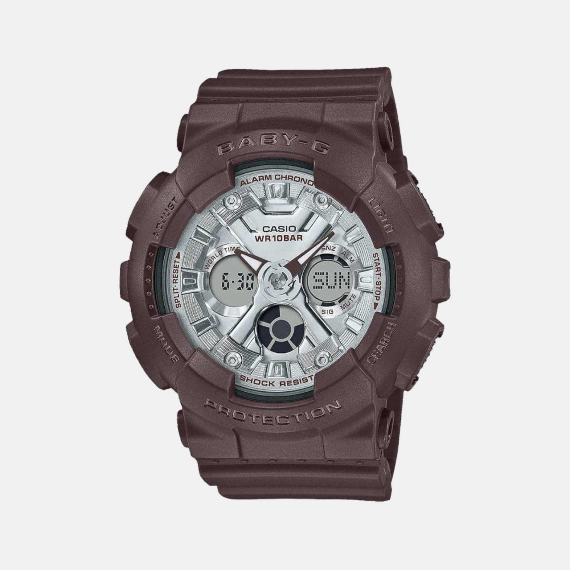 Baby-G Women Quartz Silver Dial Analog-Digital Resin Watch B229