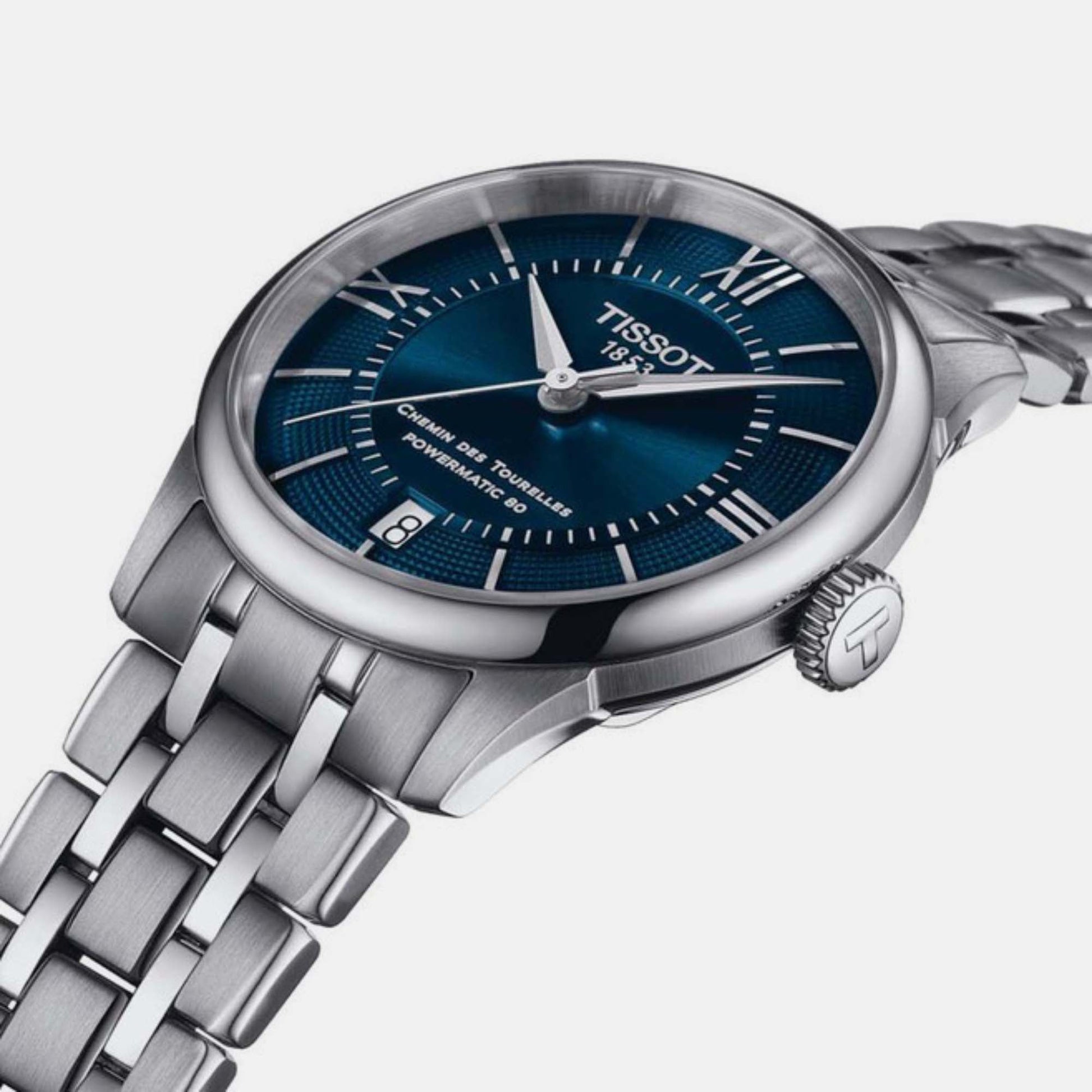 Chemin Des Tourelles Women Automatic Blue Dial Analog Stainless steel Watch T1392071104800