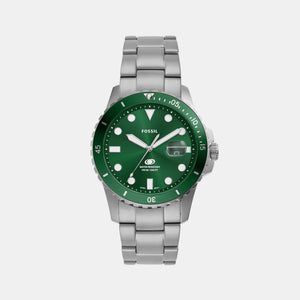 Fossil Blue Dive Men Quartz Green Dial Analog Stainless Steel Watch FS6033