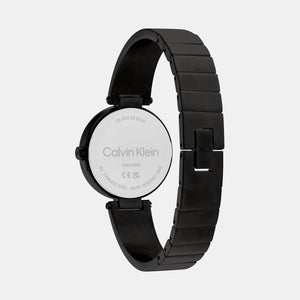 Ck Elevated Women Quartz Black Dial Analog Stainless Steel Watch 25200310