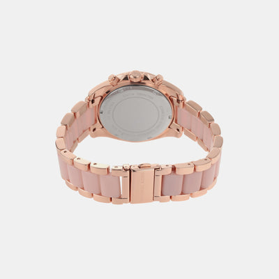 Blair Women Quartz Rose Gold Dial Chronograph Stainless Steel Watch MK6763