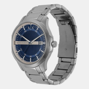 Hampton Men Quartz Blue Dial Analog Stainless Steel Watch AX2451