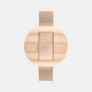 Circular Women Quartz Rose Gold Dial Analog Stainless Steel Watch 25200017