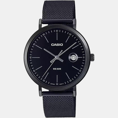 Enticer Men Quartz Black Dial Analog Stainless Steel Watch A1829