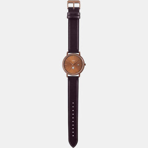Enticer Men Quartz Brown Dial Analog Leather Watch A2054