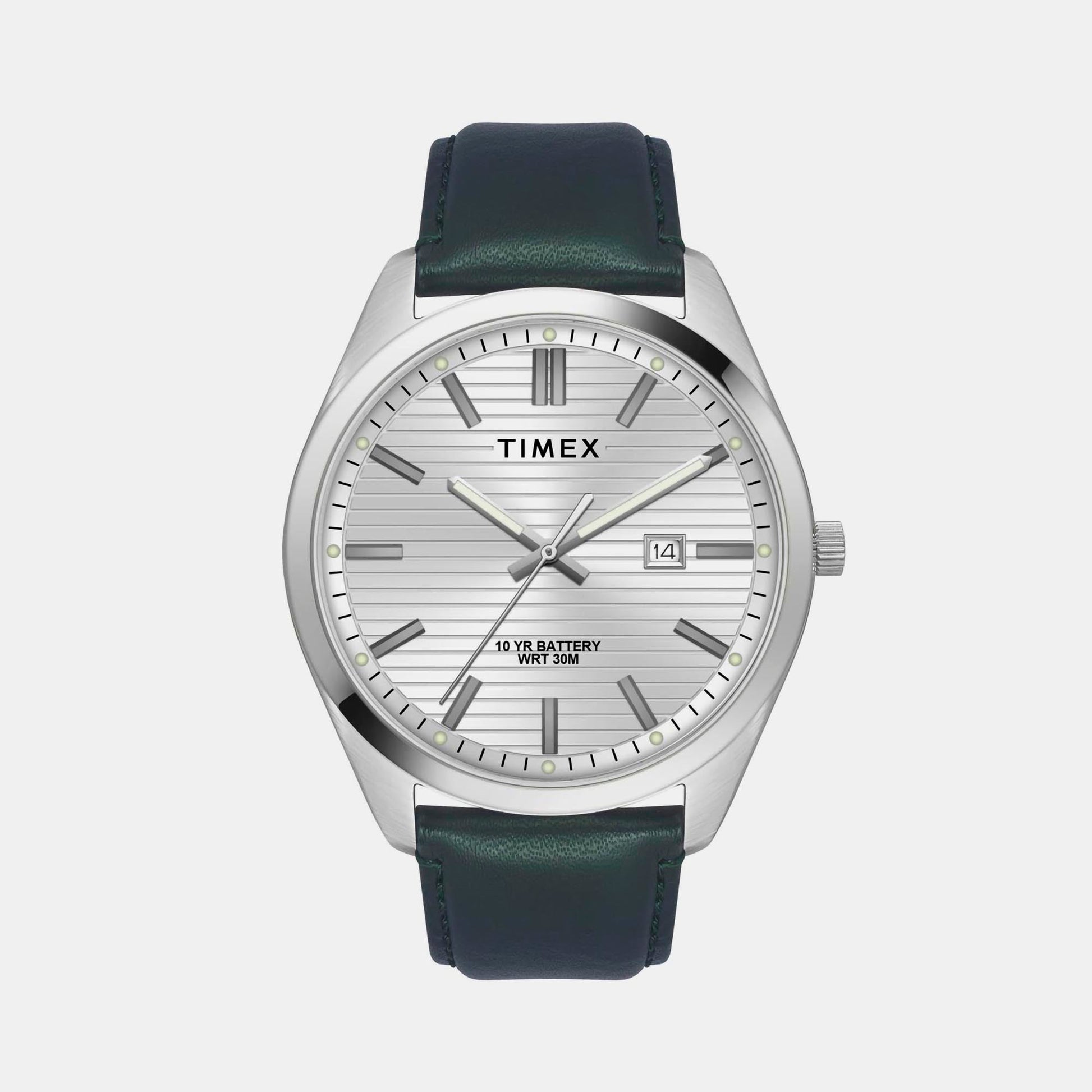 E Class Men Quartz Silver Dial Analog Leather Watch TWTG10407