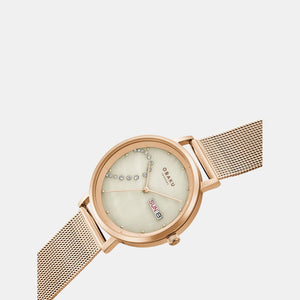 Draabe Blush Men Quartz Beige Dial Analog Stainless Steel Watch V248GHVJMV