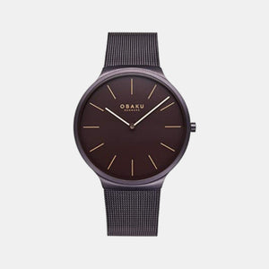 Ark Brunette Men Quartz Brown Dial Analog Stainless Steel Watch V240GXNNMN