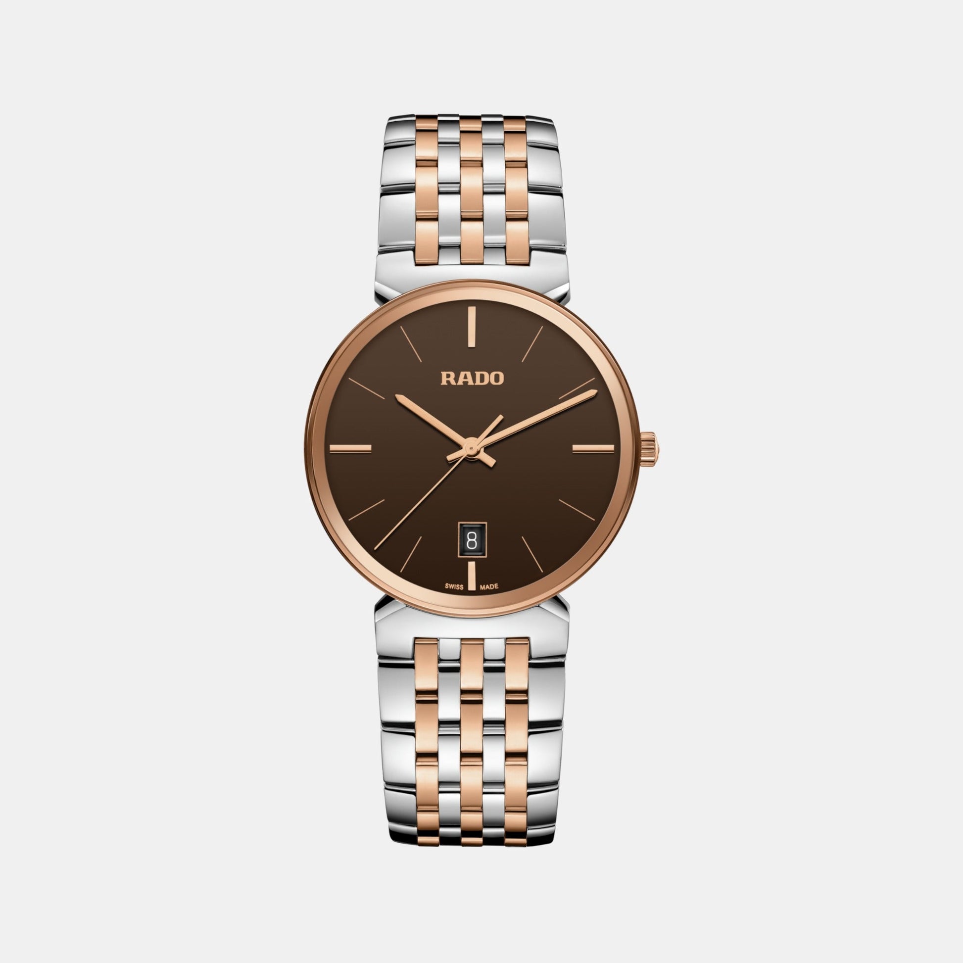 Florence Men Quartz Brown Dial Analog Stainless Steel Watch R48912303