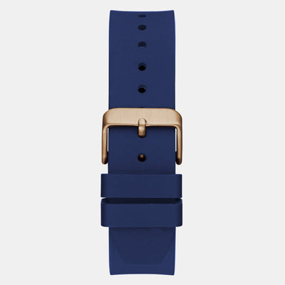 Asset Men Quartz Blue Dial Analog Silicone Watch GW0663G3