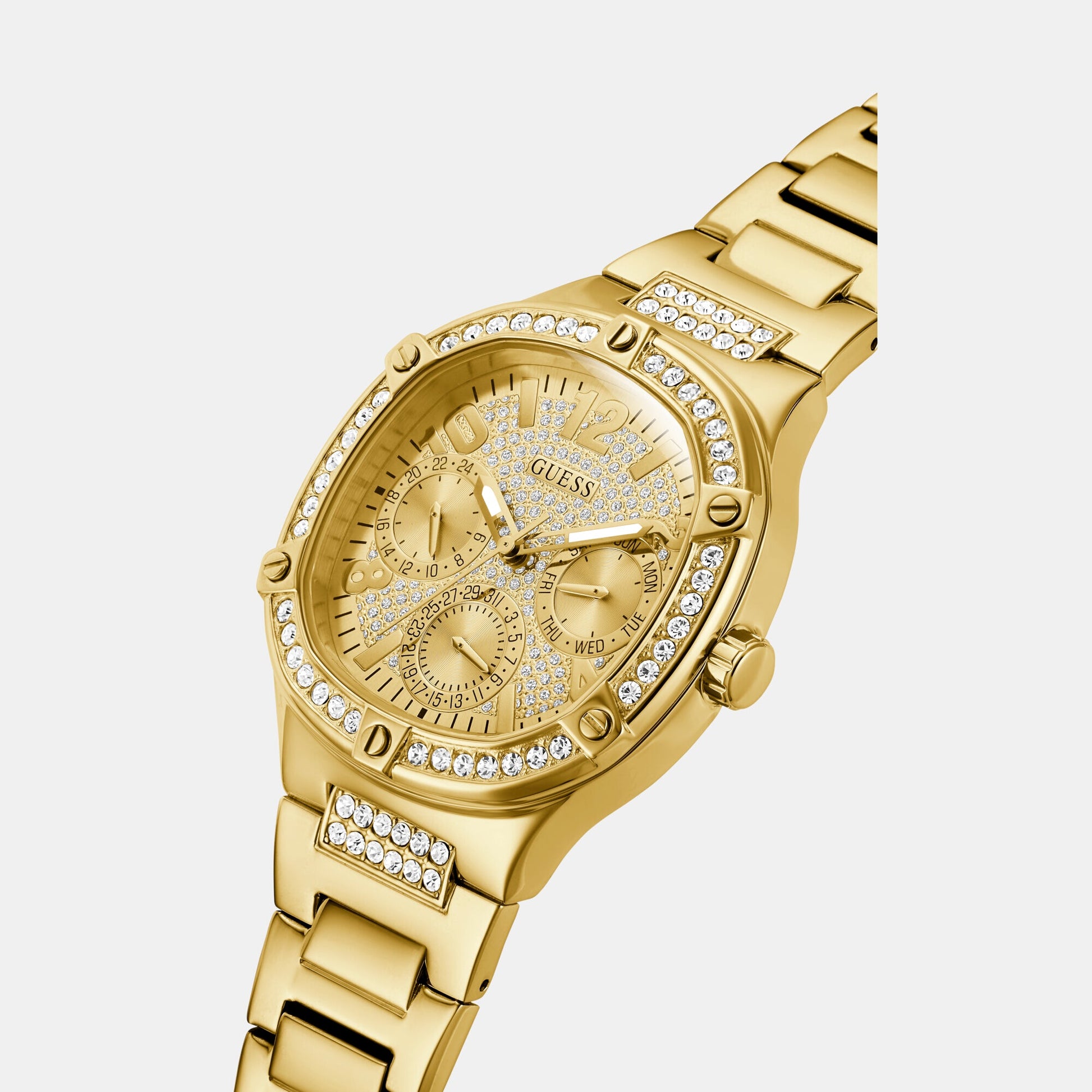 Duchess Women Quartz Champagne Dial Analog Stainless Steel Watch GW0558L2