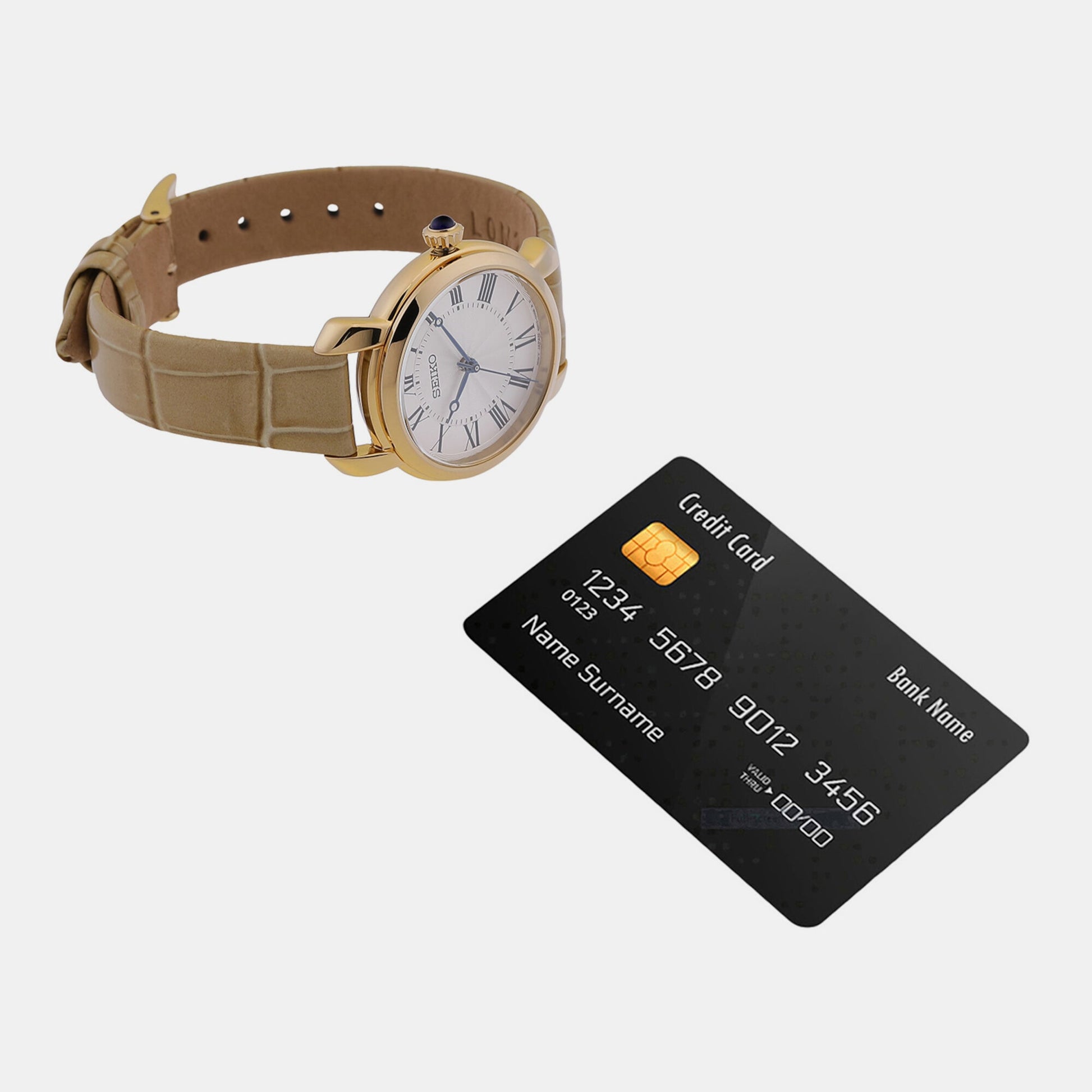 Dress Women Quartz White Dial Analog Leather Watch SUR626P3