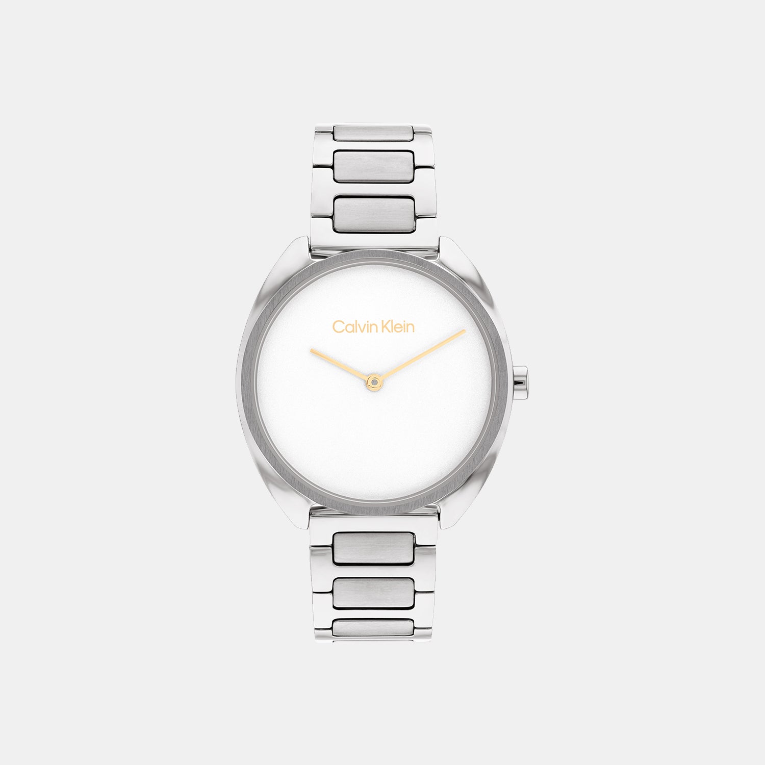 Ck Adorn Women Quartz White Dial Analog Stainless Steel Watch 25200275