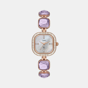 Fria Women Quartz Mother Of Pearl Dial Analog Brass Watch TWEL17104