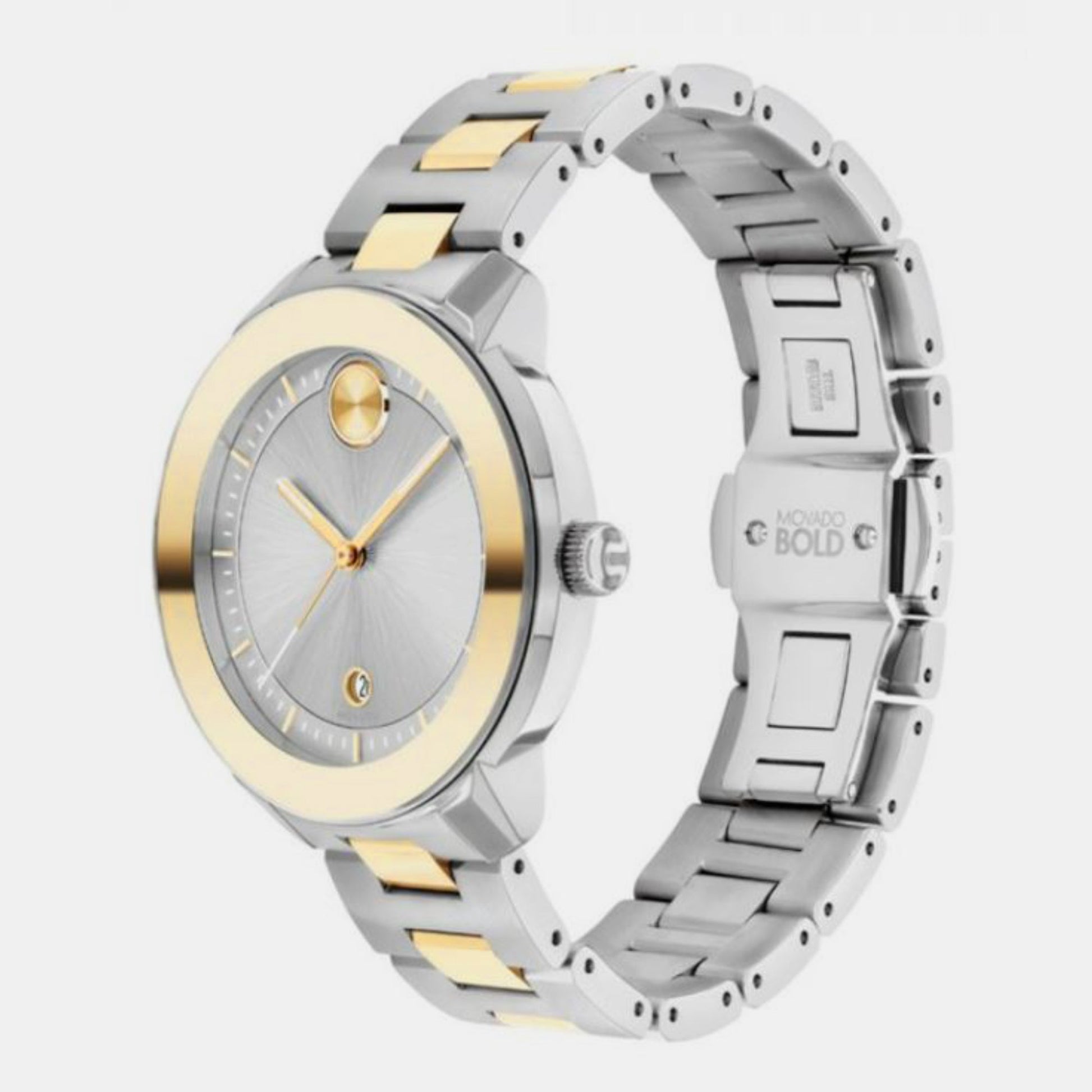 Bold Women Quartz Silver Dial Analog Stainless Steel Watch 3600749