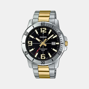 Enticer Men Quartz Black Dial Analog Stainless Steel Watch A1735