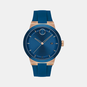 Bold Fusion Men Quartz Blue Dial Analog Silicone Watch 3601140