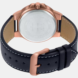 Enticer Men Quartz Rose Gold Dial Analog Leather Watch A1827