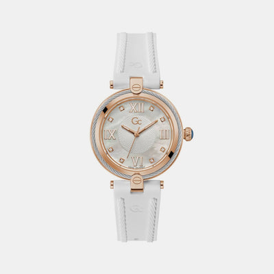 Fusion Cable Women Quartz White Dial Analog Silicone Watch Z15003L1MF
