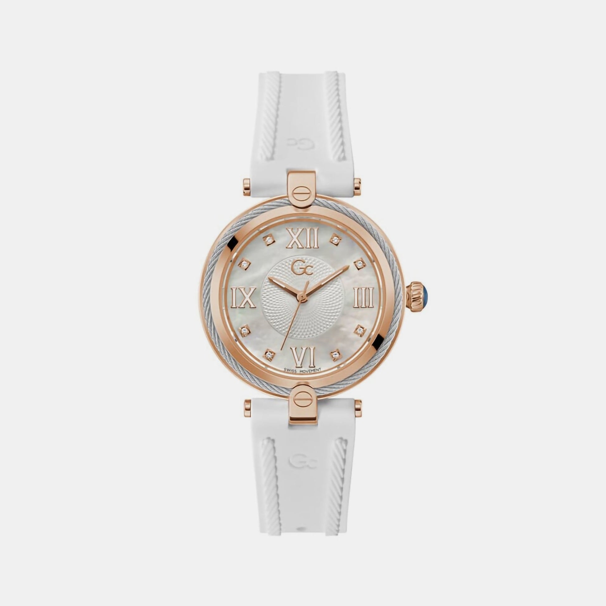 Fusion Cable Women Quartz White Dial Analog Silicone Watch Z15003L1MF