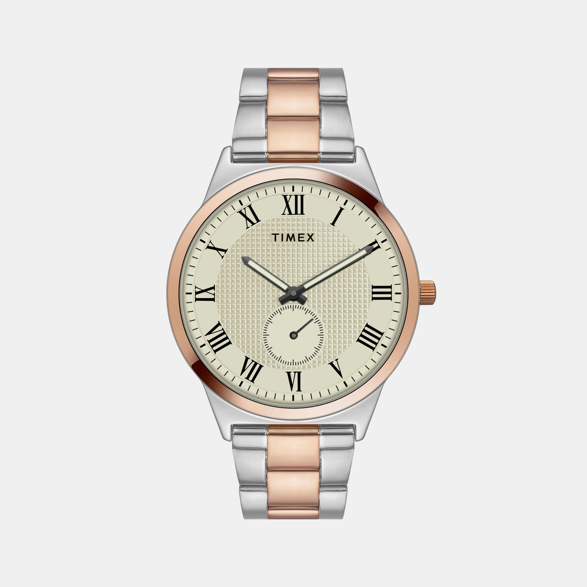 Classics Men Quartz Beige Dial Analog Stainless Steel Watch TWTG10008