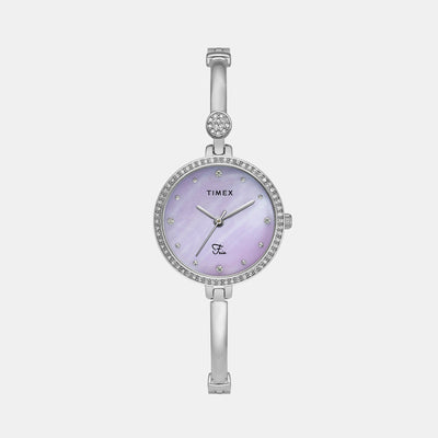 Fria Women Quartz Mother Of Pearl Dial Analog Brass Watch TWEL18400