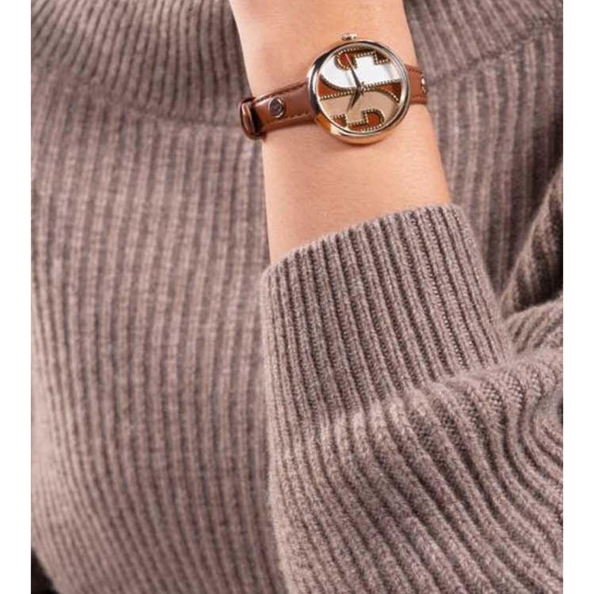 Furla Heritage Women Quartz Gold Dial Analog Leather Watch WW00005014L2