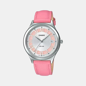 Enticer Women Quartz Silver Dial Analog Leather Watch A1592