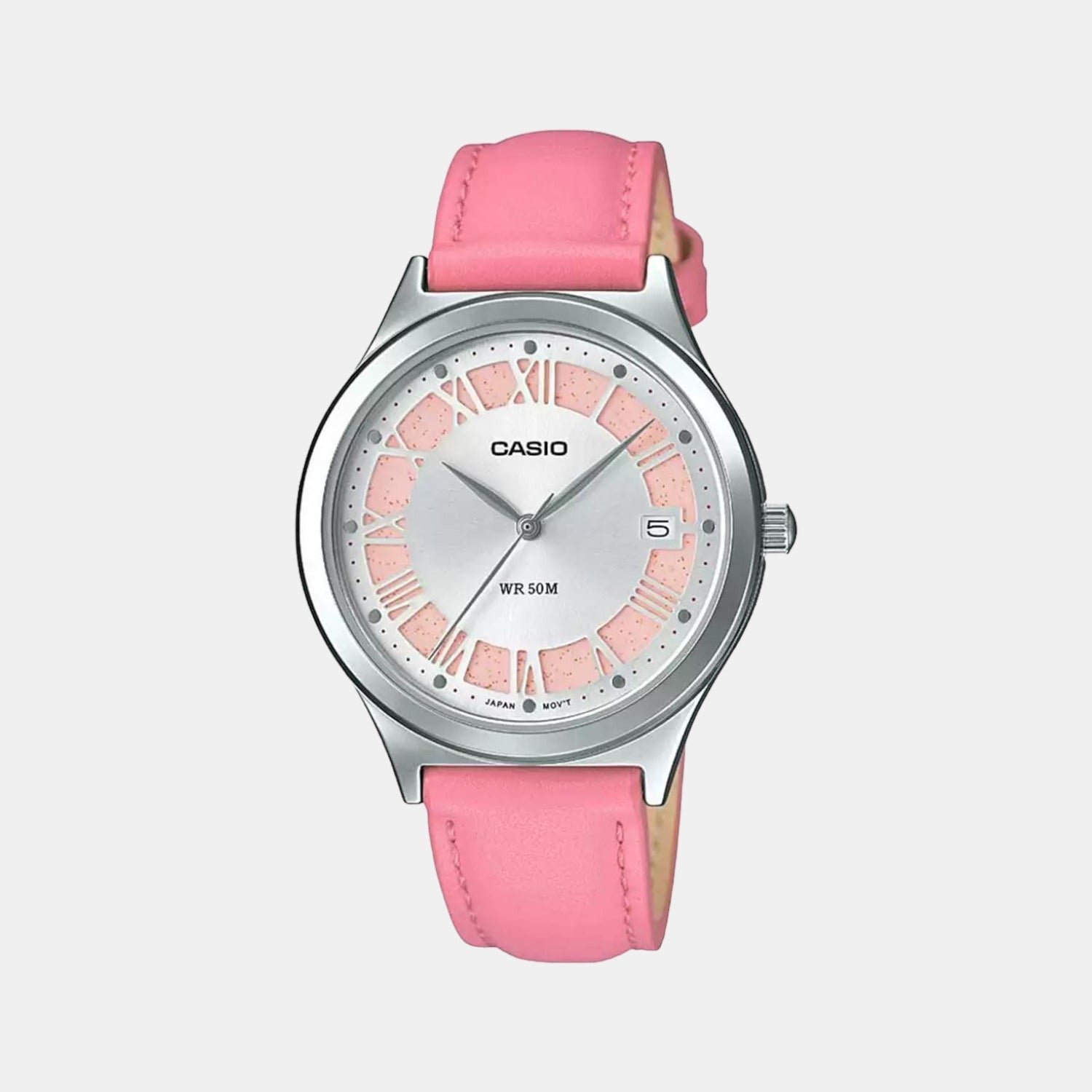 Enticer Women Quartz Silver Dial Analog Leather Watch A1592