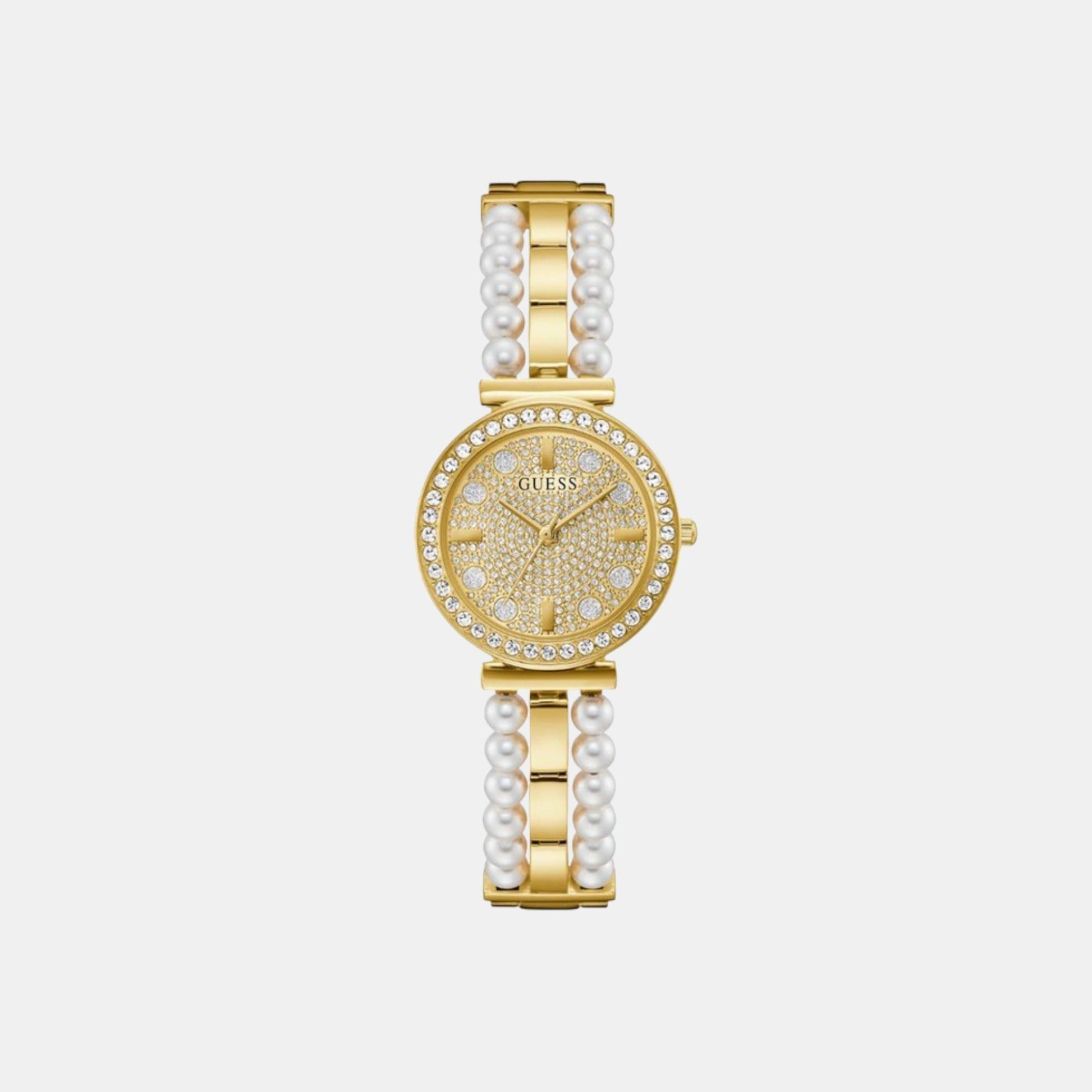 Gala Women Quartz Beige Dial Analog Stainless Steel Watch GW0531L2