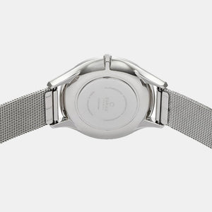 Fin Steel Women Quartz Grey Dial Analog Mesh Watch V217LXCWMC