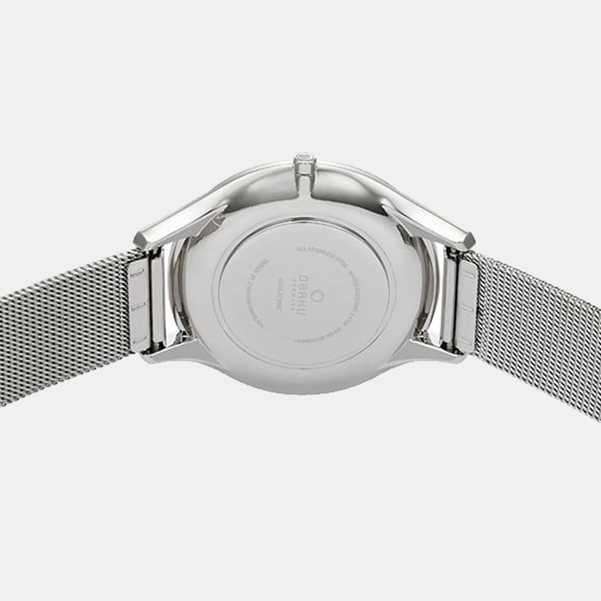 Fin Steel Women Quartz Grey Dial Analog Mesh Watch V217LXCWMC
