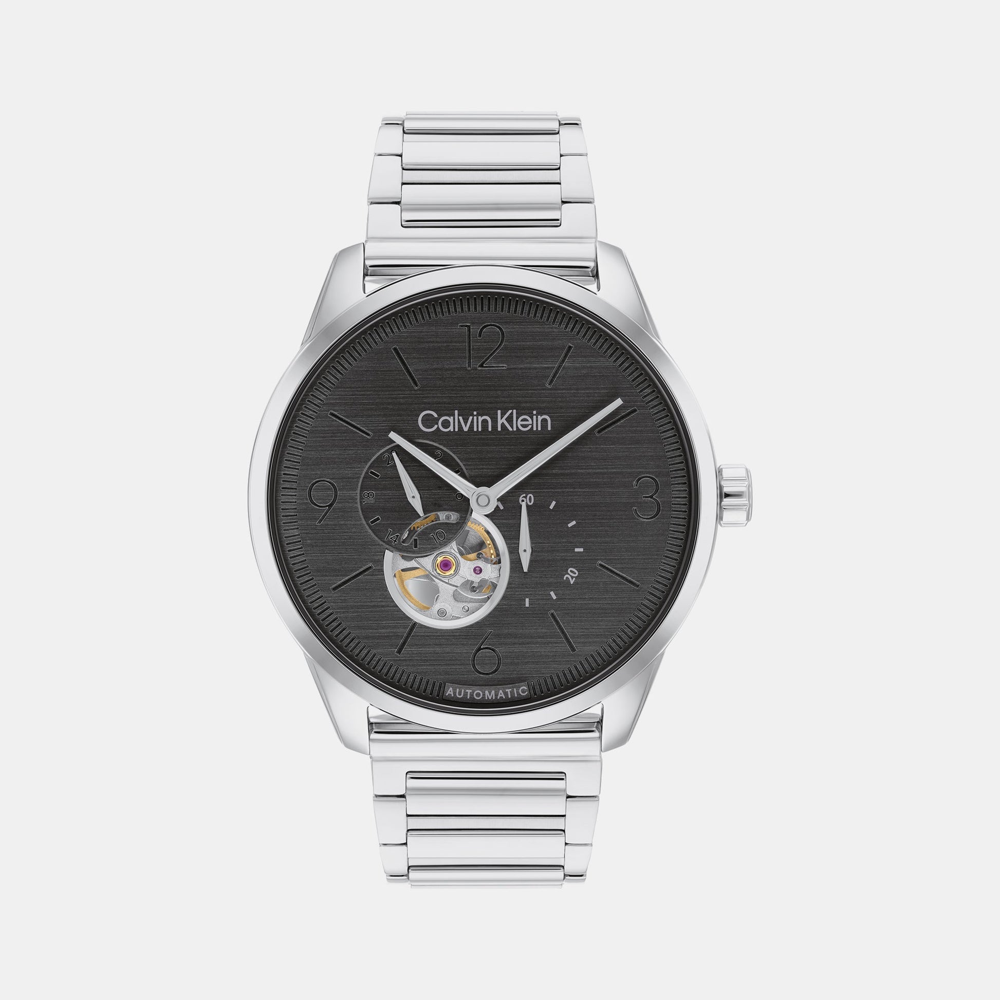 Ck Esteem Men Automatic Grey Dial Multi-Function Stainless Steel Watch 25200387